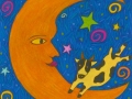 17. Cow jumped over the moon drawing Card (Blank Inside)