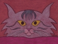 19. Maine Coon Cat Drawing Card (Blank Inside)