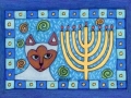 10. Cat Hanukkah Drawing Card (Greeting Inside: Happy Hanukkah!)