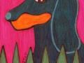 24. Dachshund Drawing Card (Blank Inside)