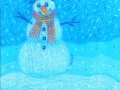 9. Snowman Drawing Card (Greeting Inside: Let it snow!)