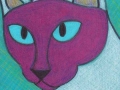 27. Siamese Cat Drawing Card (Blank Inside)