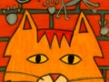 25, Alley Cat Drawing Card (Blank Inside)